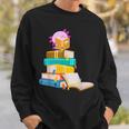 Axolotl Reading Book Bookworm Book Lover Girls Boys Sweatshirt Gifts for Him