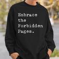 Banned Books Week Literacy Librarian Book Nerd Sweatshirt Gifts for Him