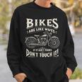 Bikes Are Like Wives 面白い オートバイ バイカー 妻 スウェットシャツ 彼への贈り物