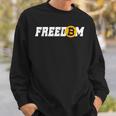 Bitcoin Freedom 暗号通貨 Btc 自由 ミリオネア ビットコインでお金持ち スウェットシャツ 彼への贈り物