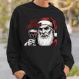 Bite Christmas Vampire Santa Claus Vintage Comic Book Style Sweatshirt Gifts for Him