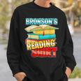 Bronson's Reading Shirt Personalized Book Reading Sweatshirt Gifts for Him