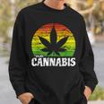 Cannabis ヴィンテージ 麻葉 レトロ マリファナ スウェットシャツ 彼への贈り物