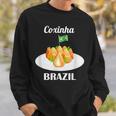 Coxinha 伝統的なブラジル料理 ブラジル国旗 スウェットシャツ 彼への贈り物