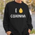 Coxinhaが大好き本物のブラジルオリジナル。 スウェットシャツ 彼への贈り物