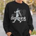 Dynamic Pose Jazz Chisholm Jr New York Baseball Mlbpa スウェットシャツ 彼への贈り物