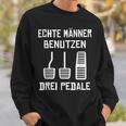 Echte Männer Benutzen Drei ペデール 旧車 手動運転 スウェットシャツ 彼への贈り物