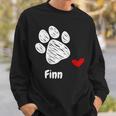 Finn Dog Paw Best Puppy Dog Finn Dog Lover スウェットシャツ 彼への贈り物