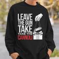 Leave The Gun Take The Cannoli メンズ レディース イタリア国旗 スウェットシャツ 彼への贈り物