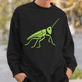 Grasshopper ミニマリストのバッタかわいい昆虫小さなバッタ スウェットシャツ 彼への贈り物