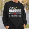 Just Married 5年前シャツ 結婚5周年記念 スウェットシャツ 彼への贈り物