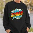 Kids Boys Jonah Name Comic Book Superhero Sweatshirt Gifts for Him