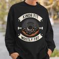 Kinda Fit Mostly Fat Fitness 面白いジムワークアウト スウェットシャツ 彼への贈り物