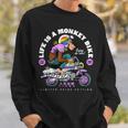 Life Is A Monkey Bike Fun ビンテージ バイカー プライドエディション スウェットシャツ 彼への贈り物