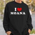 I Love Moana 私は愛する Moana スウェットシャツ 彼への贈り物