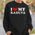 I Love My Kazuya 私はカズヤを愛しています スウェットシャツ 彼への贈り物