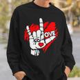 I Love You 手話 Asl Peak Languages スウェットシャツ 彼への贈り物