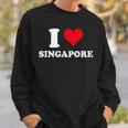 I Loveingapore Heart シンガポールギフト スウェットシャツ 彼への贈り物