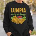 Lumpia Makes Me Happyルンピアは私を幸せにする フィリピンの春巻き 料理 食べ物 スウェットシャツ 彼への贈り物