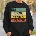 Nils The Man The Myth The Legend面白い名言 スウェットシャツ 彼への贈り物