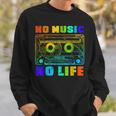 No Music No Life、ヴィンテージカセット音楽愛好家。 スウェットシャツ 彼への贈り物