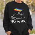 No War Peace Movement World Peace Peace Flag Cat スウェットシャツ 彼への贈り物