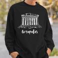 Parthenon アテネのアクロポリス ギリシャ スケッチ サイツ ドローイング 長袖tシャツ スウェットシャツ 彼への贈り物