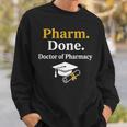 Pharm Done ドクターオブファーマシー 卒業式 スウェットシャツ 彼への贈り物