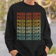 Phish And Chips ファニーハッカー フィッシングコンピュータハッカー スウェットシャツ 彼への贈り物