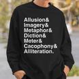 Poetry Literary Devices スウェットシャツ 彼への贈り物