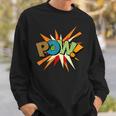POW Colorful Comic Book Pop Art Fun Superhero Sweatshirt Gifts for Him