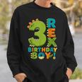 Rawr I'm 3 Three Rex Dinosaur 3Rd Birthday Boy Party スウェットシャツ 彼への贈り物