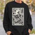 The Reader Skeleton Book Lover Tarot Card Reading Book Sweatshirt Gifts for Him