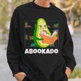 Reading Avocado Book School Librarian Abookado Sweatshirt Gifts for Him