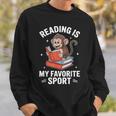 Reading Is My Favorite Sport Cute Monkey Reading Books Sweatshirt Gifts for Him