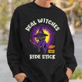 Real Witches Ridetick 面白い 黒猫 ハロウィン スウェットシャツ 彼への贈り物