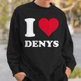 Red Heart I Love Denys スウェットシャツ 彼への贈り物