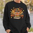 Thanksgiving Turkey Reading Book Fall Season Teacher Costume Sweatshirt Gifts for Him