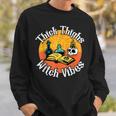 Thick Thighs Witch Vibes Spell Book And Potions Sweatshirt Gifts for Him