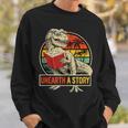 Unearth a Story Dinosaur Reading Book DinoRex Summer 2026 Sweatshirt Gifts for Him