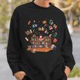 Whimsical Kids Reading Bookshelf Sweatshirt Gifts for Him