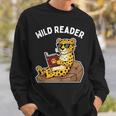 Wild Reader Cool Jaguar With Sunglasses Reading Book Kids Sweatshirt Gifts for Him
