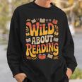Women's Wild About Reading Zoo Animals For Bookworm Book Reader Sweatshirt Gifts for Him