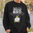 あなたもlinuxのbro Linuxのペンギンは、重量を持ち上げるか スウェットシャツ 彼への贈り物