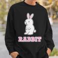 うさぎ Rabbit『ハロー』兎【どうぶつフレンズ】グッズ ゆるくて かわいい イラスト スウェットシャツ 彼への贈り物
