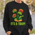 おもしろハエトリグサ It's A Trap 食虫植物 ボタニカル スウェットシャツ 彼への贈り物