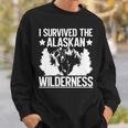 アラスカの荒野を生き延びたアラスカ 長袖tシャツ スウェットシャツ 彼への贈り物