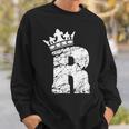 アルファベットtシャツ イニシャル文字 R & キング クイーン クラウン スウェットシャツ 彼への贈り物