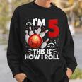 キッズ 5歳の誕生日 男の子 ボウリング This Is How I Roll 5歳 スウェットシャツ 彼への贈り物