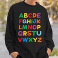 キッズ Abcs シャツ アルファベット カラフル 文字 読書 キッズ スウェットシャツ 彼への贈り物